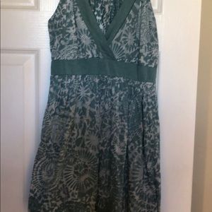 Testament teal and cream flowing tank